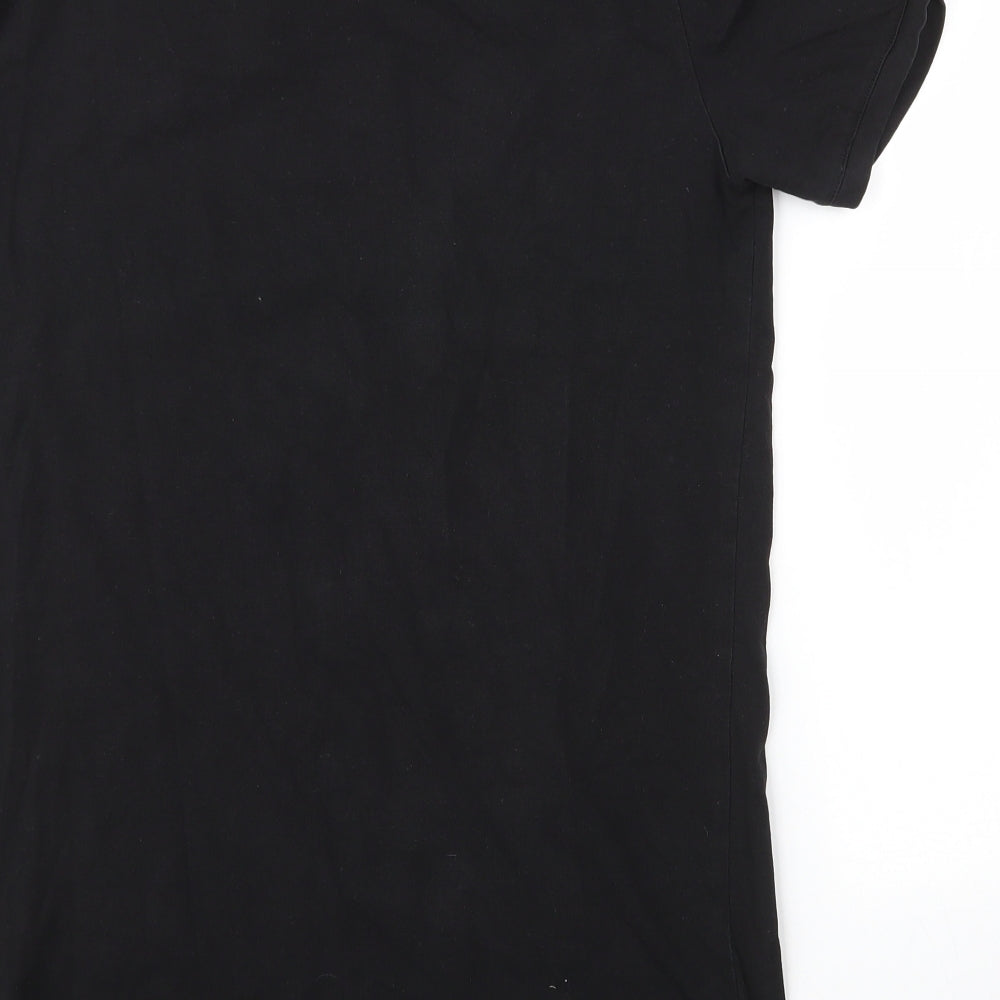 Gym King Mens Black  Cotton Basic T-Shirt Size S Round Neck
