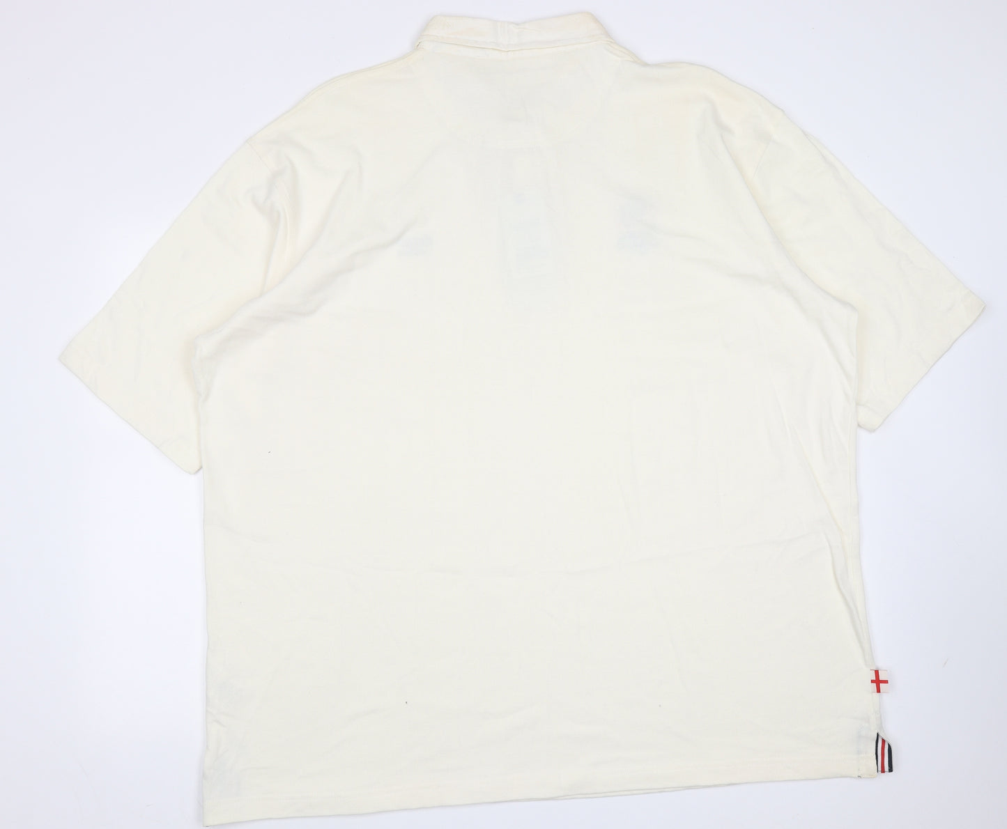 Cotton Traders Mens Ivory  Cotton  Polo Size 3XL Collared  - england