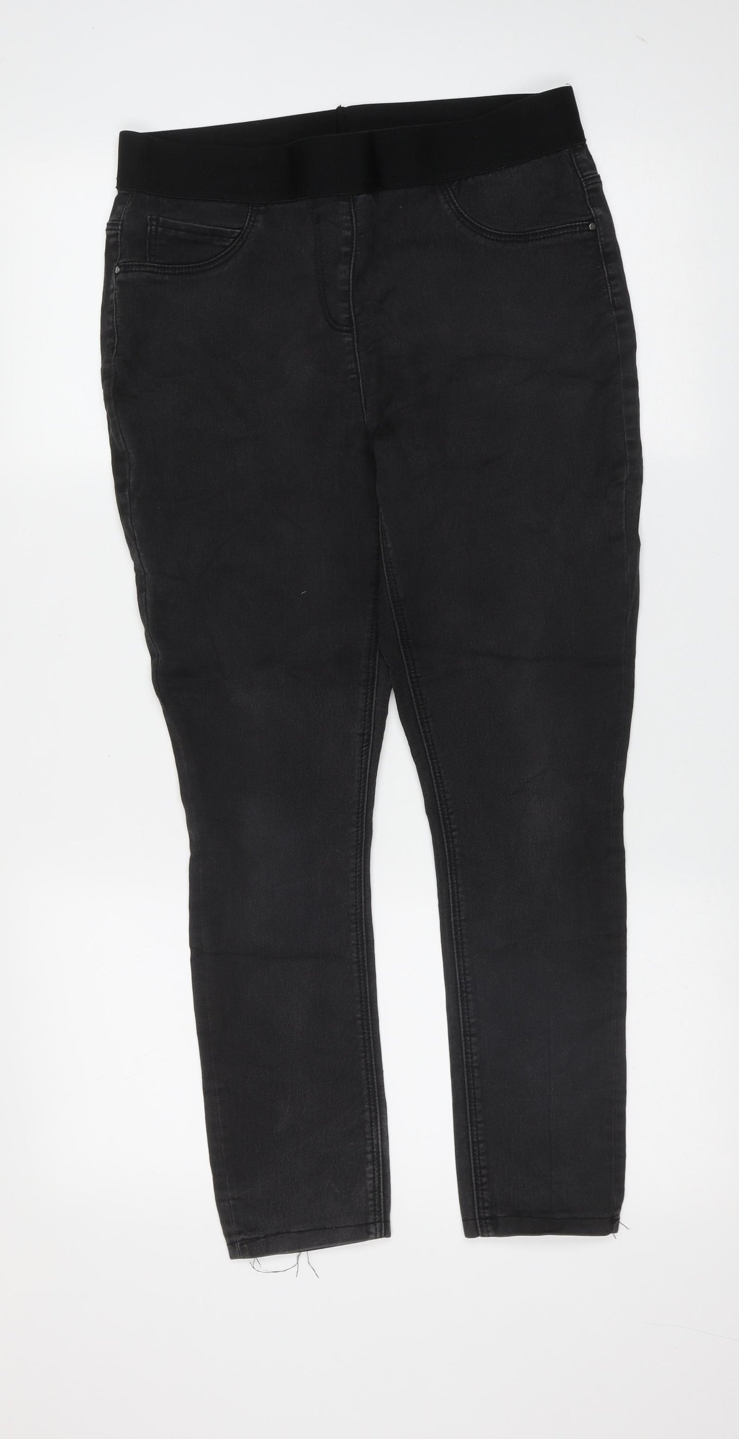 George Womens Grey  Cotton Jegging Jeans Size 14 L25 in Extra-Slim