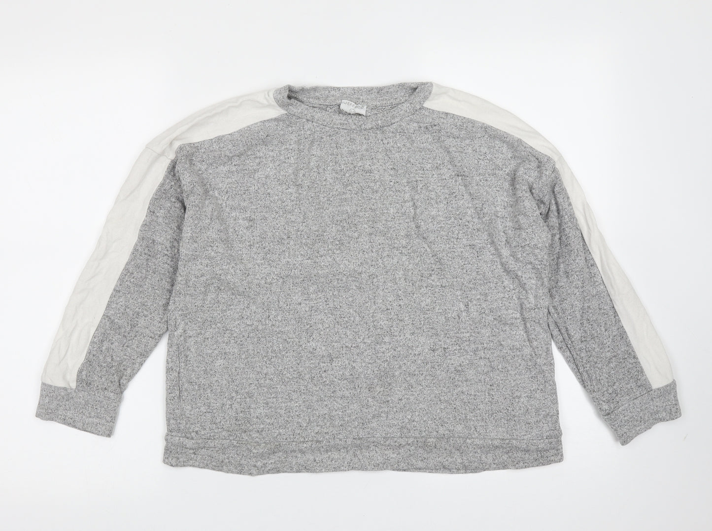 JEFF & CO Womens Grey  Viscose Pullover Sweatshirt Size 10