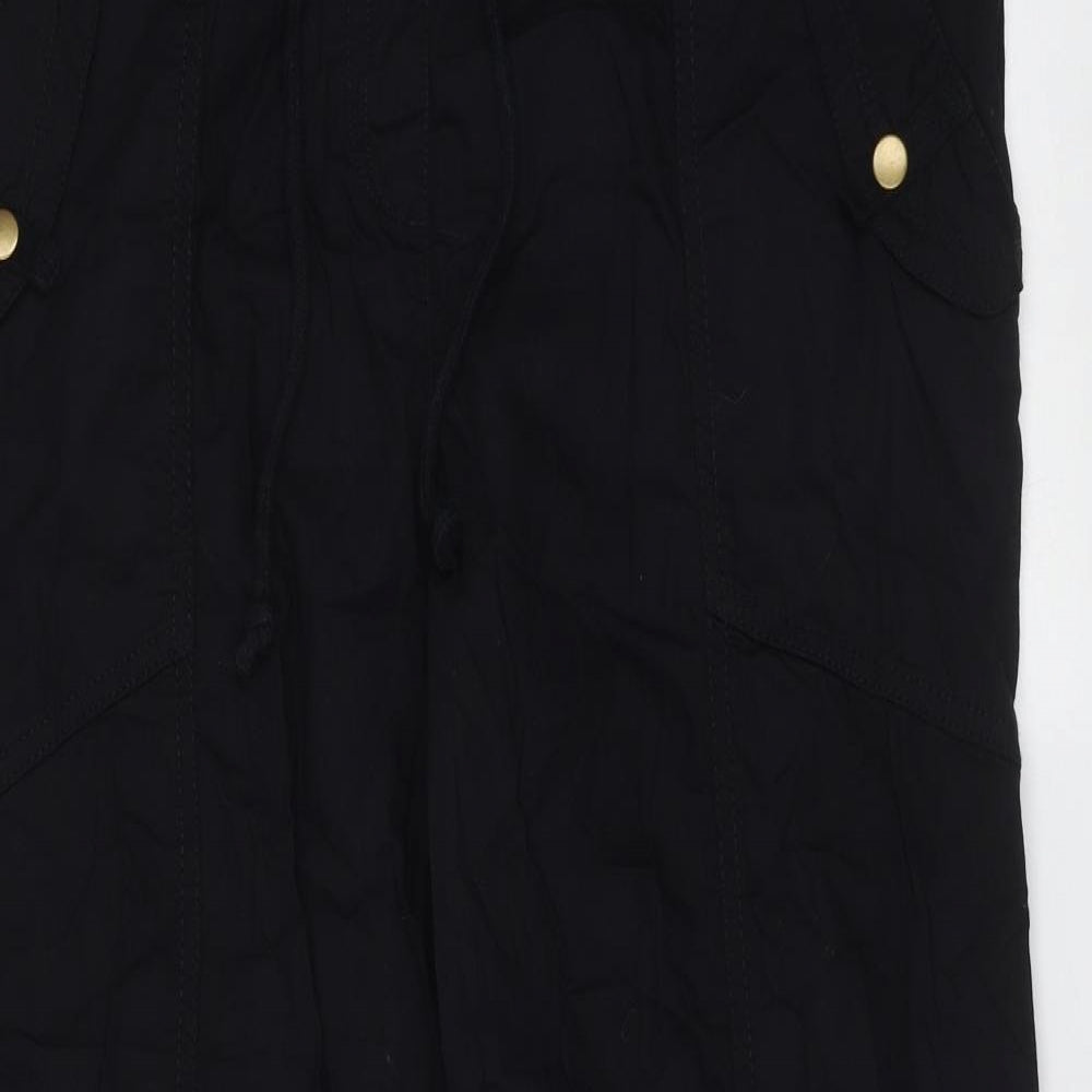 George Womens Black  Cotton Trousers  Size 16 L26 in Regular
