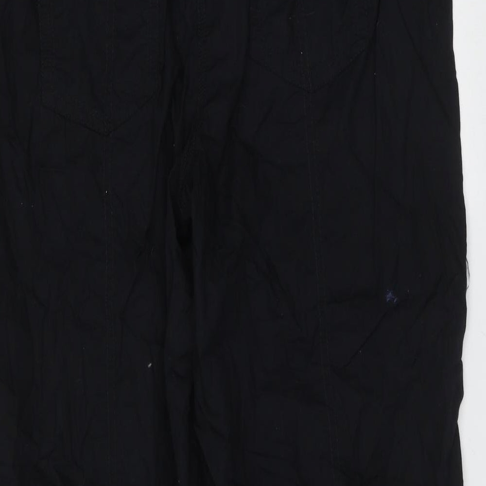 George Womens Black  Cotton Trousers  Size 16 L26 in Regular