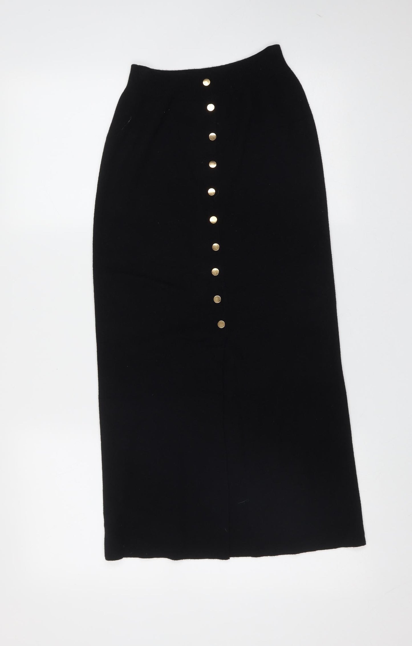 Primark Womens Black  Viscose Straight & Pencil Skirt Size S