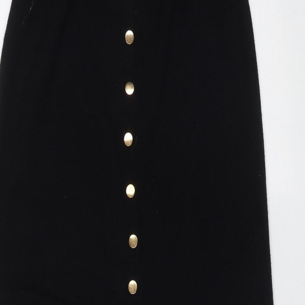 Primark Womens Black  Viscose Straight & Pencil Skirt Size S