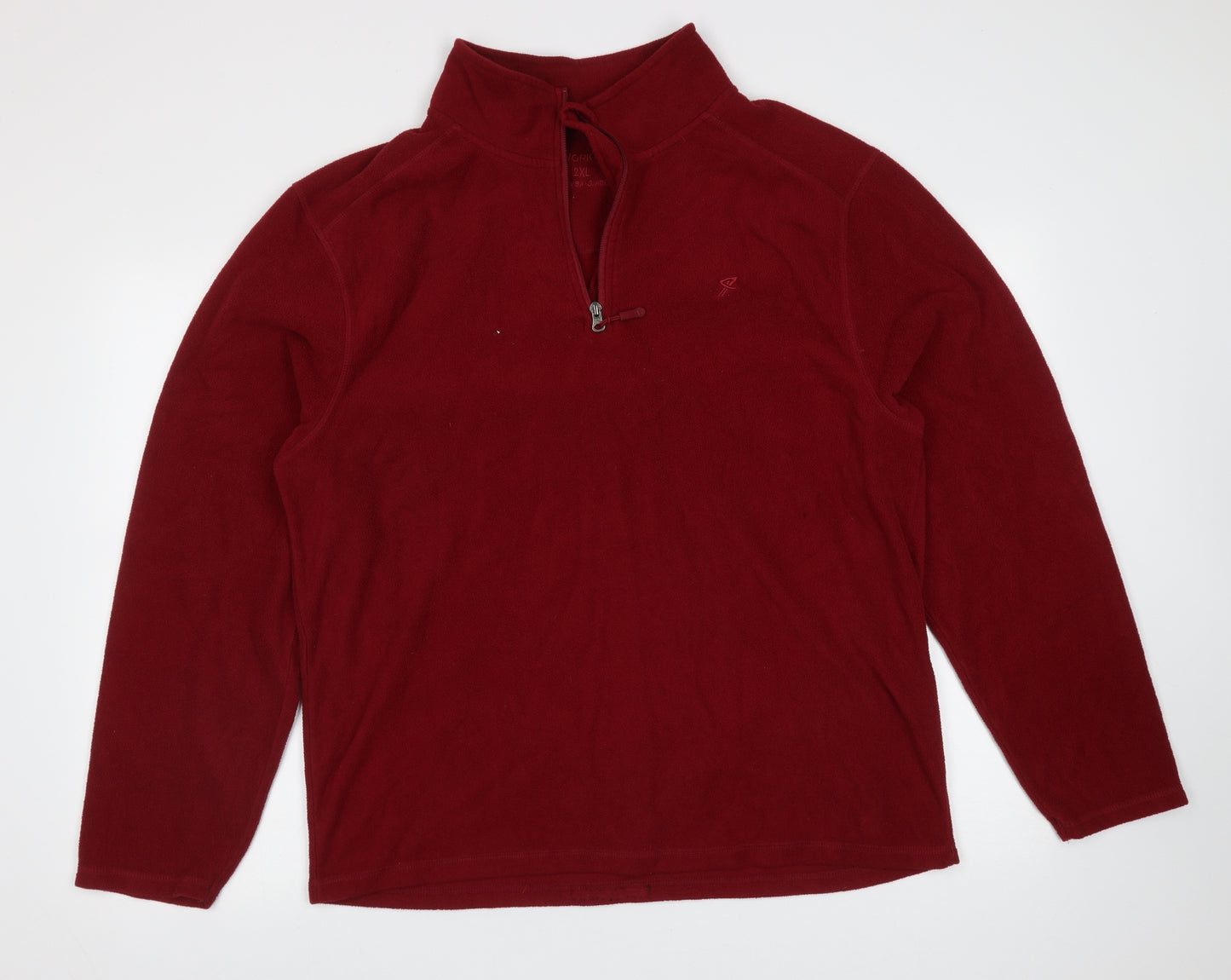 Primark Mens Red High Neck  Polyester Pullover Jumper Size 2XL