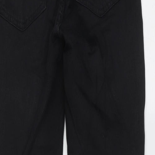 Marks and Spencer Womens Black  Cotton Skinny Jeans Size 8 L26 in Extra-Slim Zip