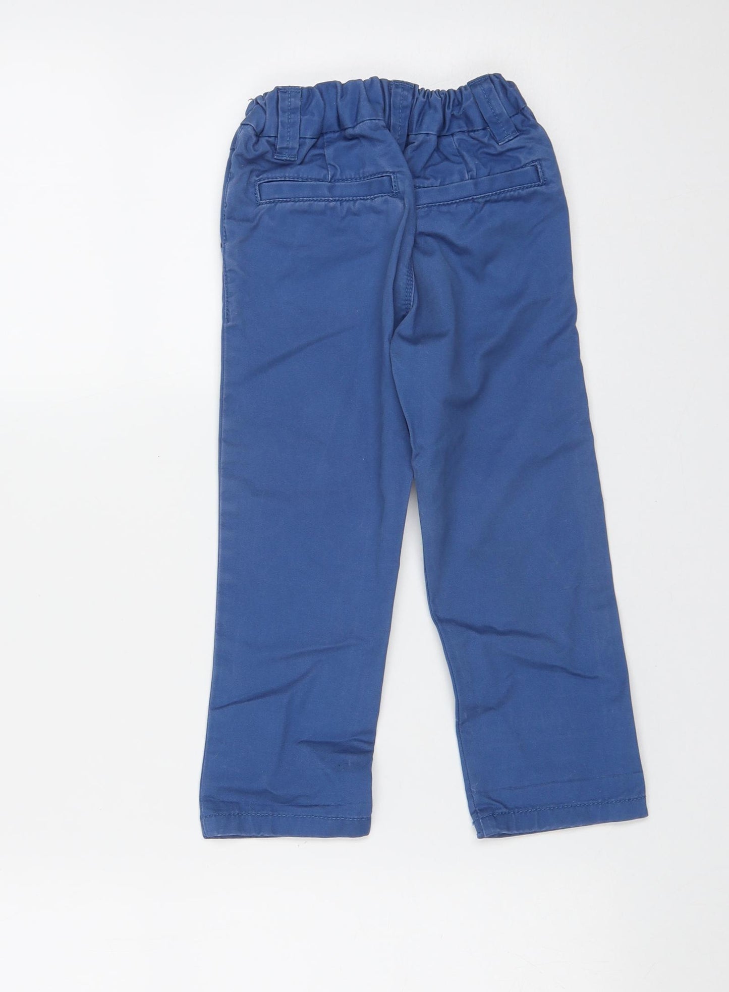 NEXT Boys Blue  Cotton Chino Trousers Size 2-3 Years  Regular Zip