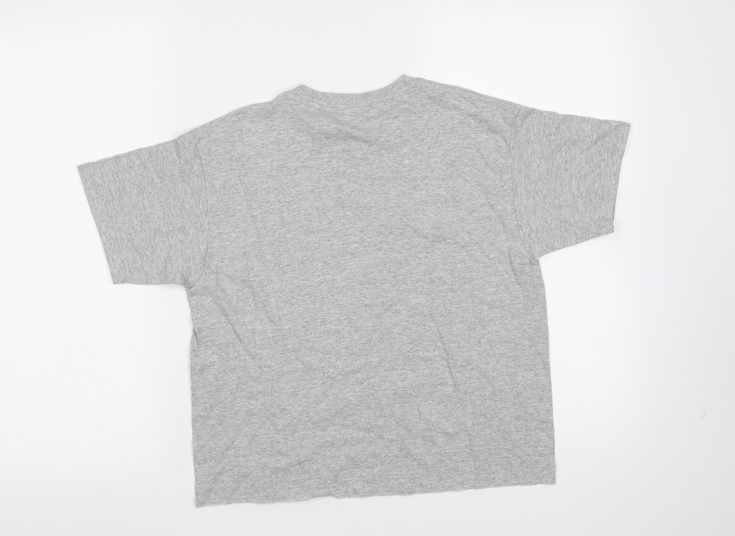 Miss Selfridge Womens Grey  Cotton Basic T-Shirt Size S Round Neck - l'amour