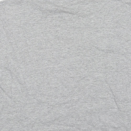 Miss Selfridge Womens Grey  Cotton Basic T-Shirt Size S Round Neck - l'amour