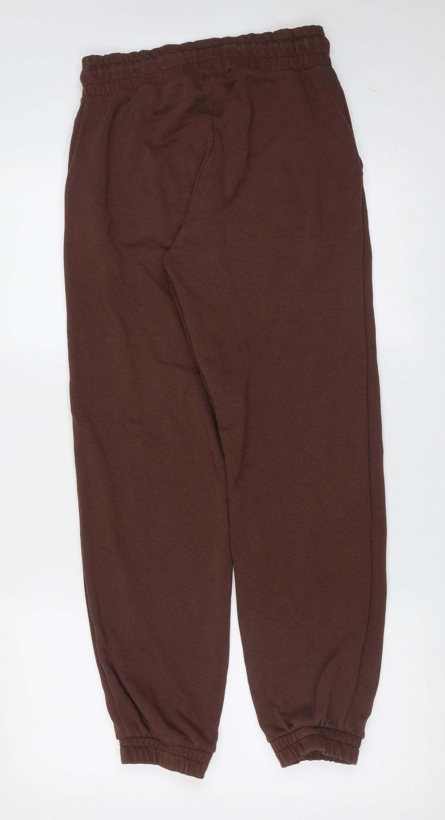 Stradivarius Womens Brown  Cotton Jogger Trousers Size S L29 in Regular