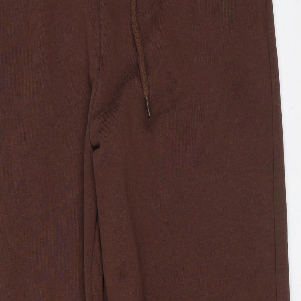 Stradivarius Womens Brown  Cotton Jogger Trousers Size S L29 in Regular