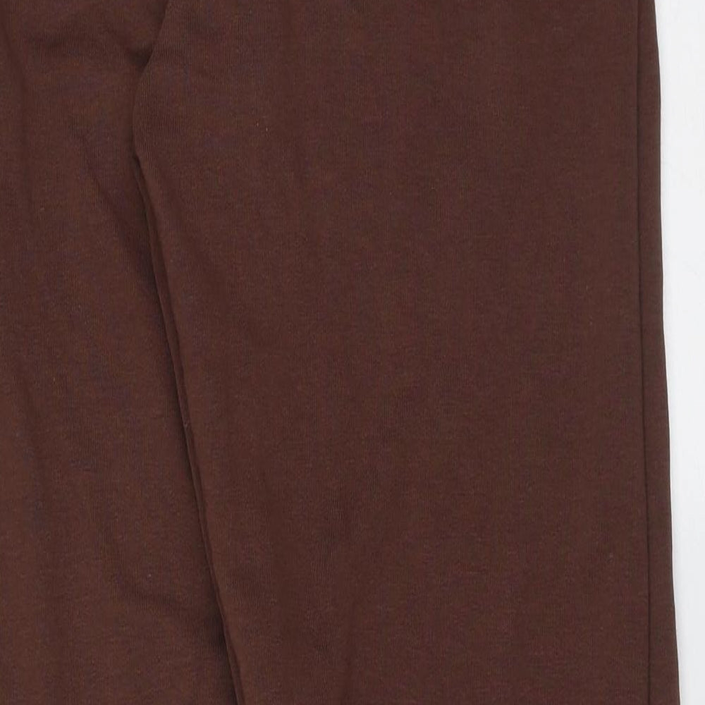 Stradivarius Womens Brown  Cotton Jogger Trousers Size S L29 in Regular