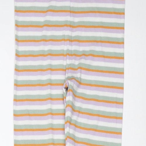 TU Girls Multicoloured Striped Cotton Carrot Trousers Size 9 Months  Extra-Slim  - leggings