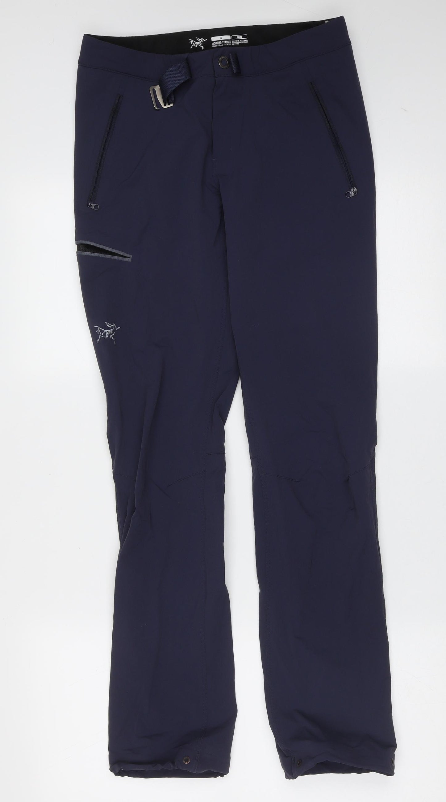 Preworn Womens Blue  Nylon Trousers  Size 4 L31 in Regular Zip