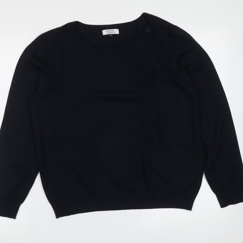 Galeries Lafayette Womens Blue Round Neck  Viscose Pullover Jumper Size M