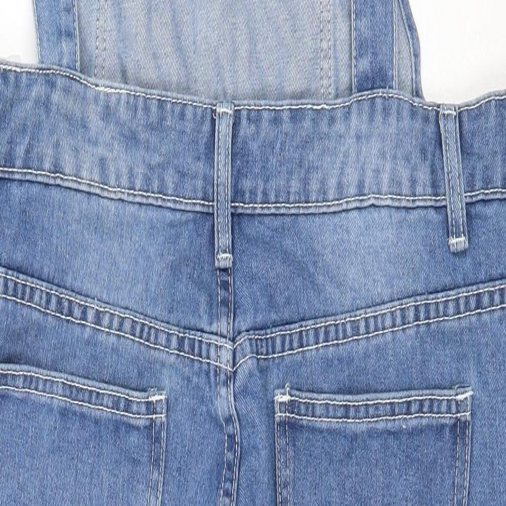 Boohoo Womens Blue  Cotton Dungaree One-Piece Size 14