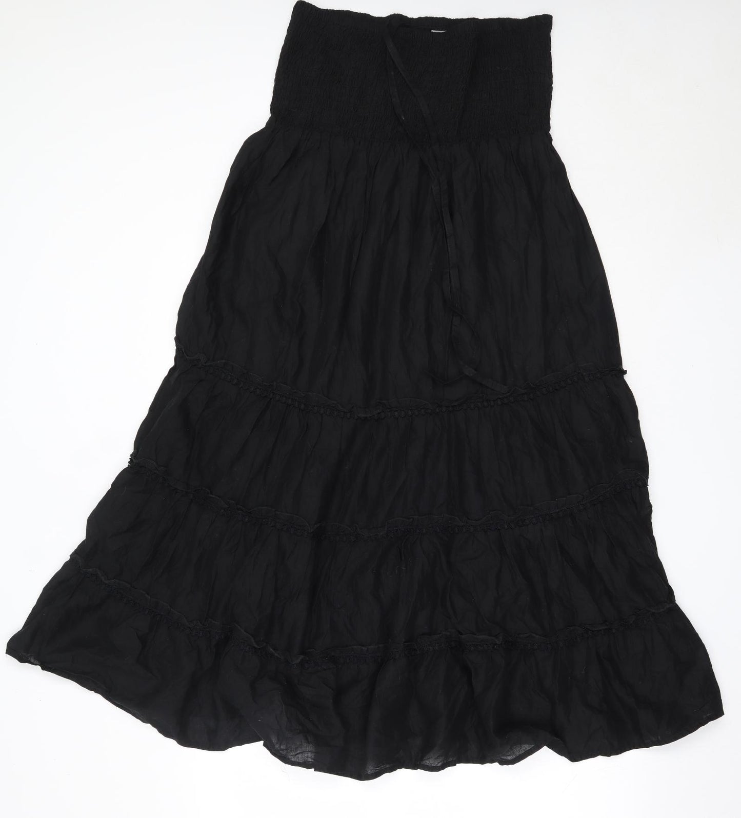 Marks and Spencer Womens Black  Cotton Fit & Flare  Size L  Off the Shoulder