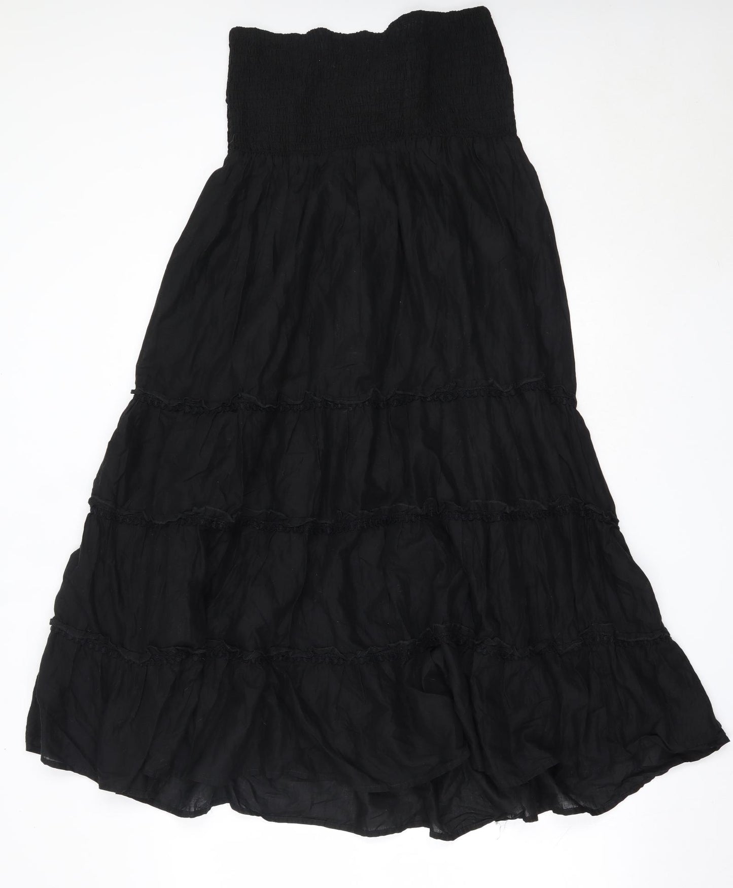 Marks and Spencer Womens Black  Cotton Fit & Flare  Size L  Off the Shoulder