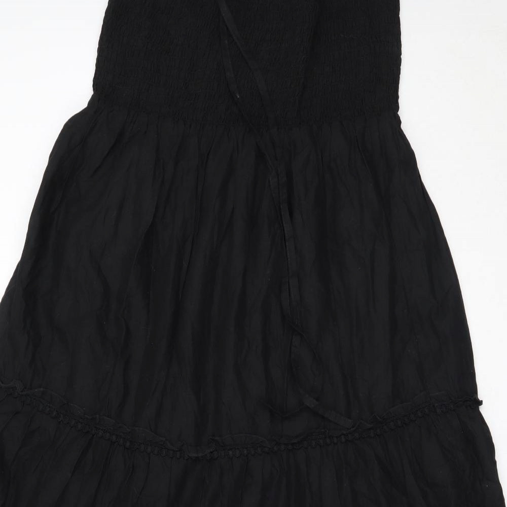 Marks and Spencer Womens Black  Cotton Fit & Flare  Size L  Off the Shoulder