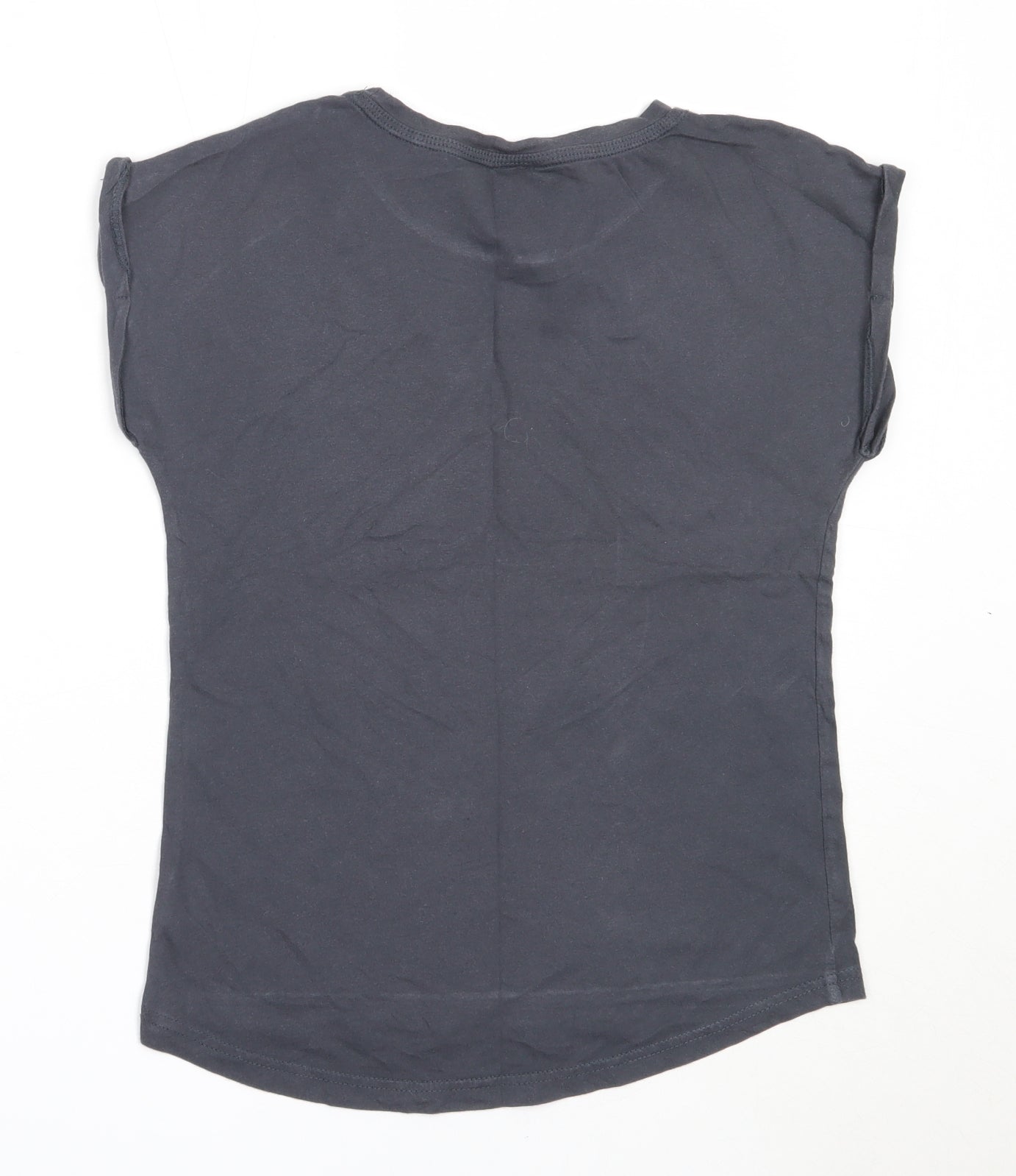 H&M Girls Grey  Cotton Basic T-Shirt Size 11-12 Years Round Neck
