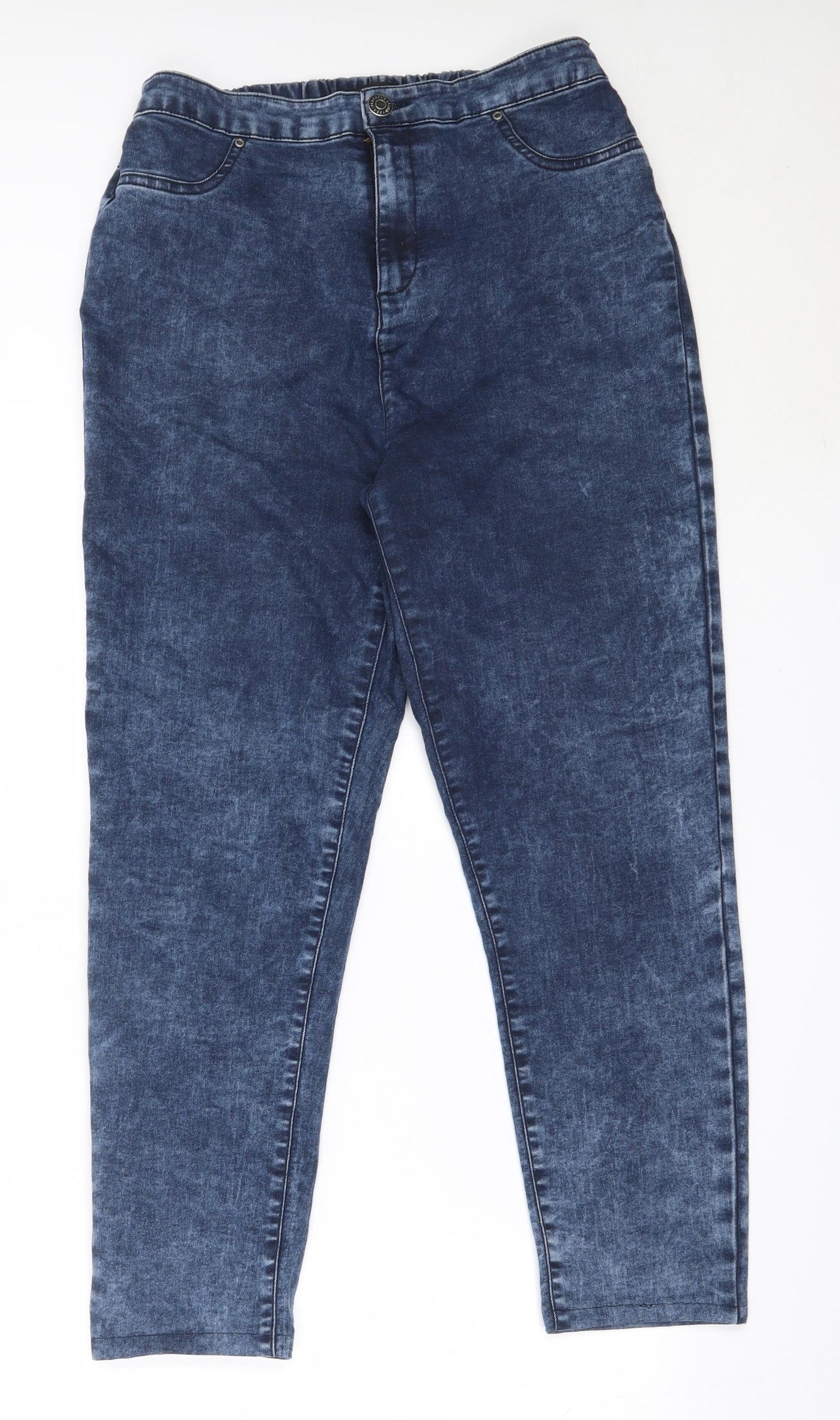 Peacocks Womens Blue  Cotton Jegging Jeans Size 14 L25 in Regular