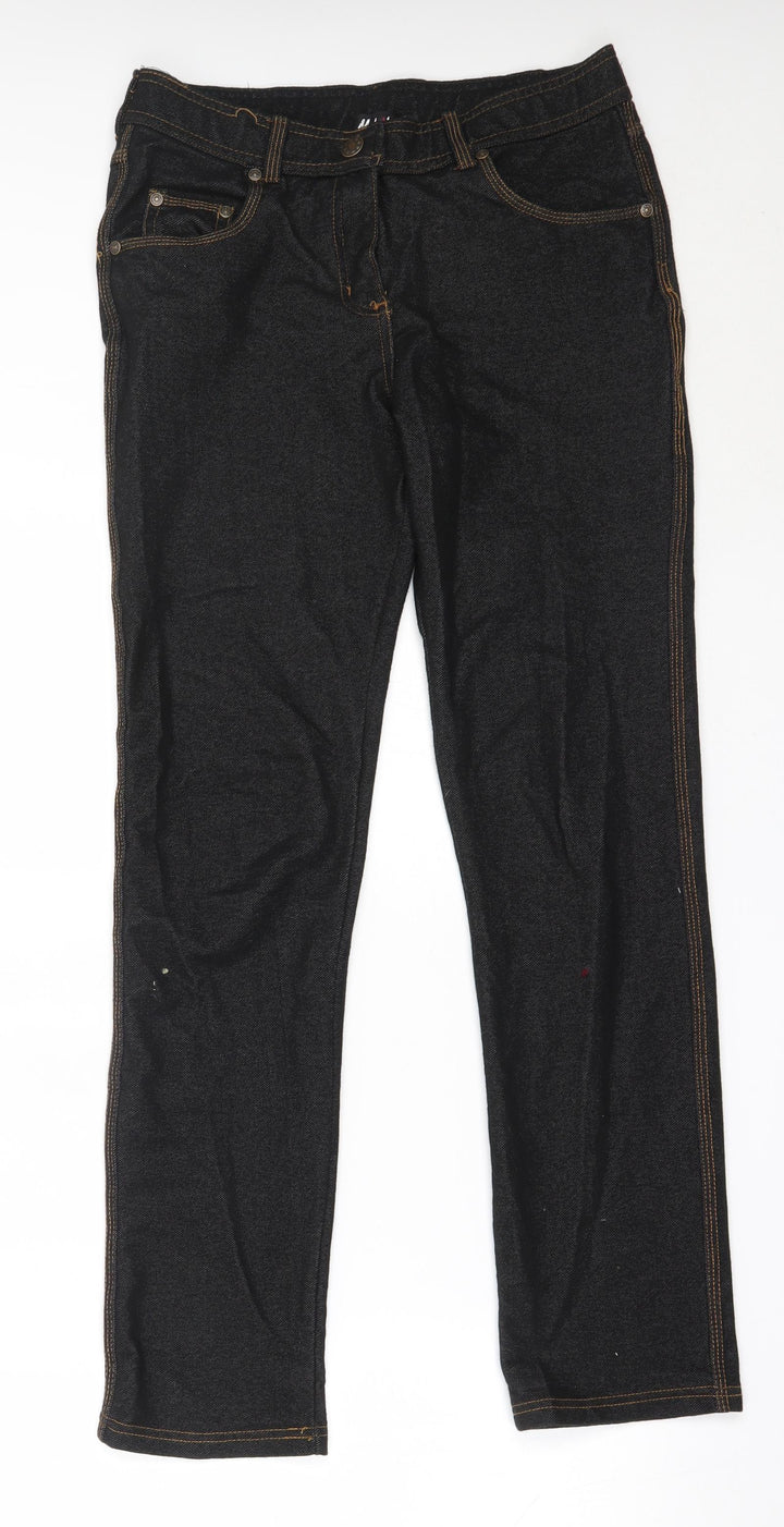 Malaika Womens Black  Cotton Skinny Jeans Size 10 L29 in Regular