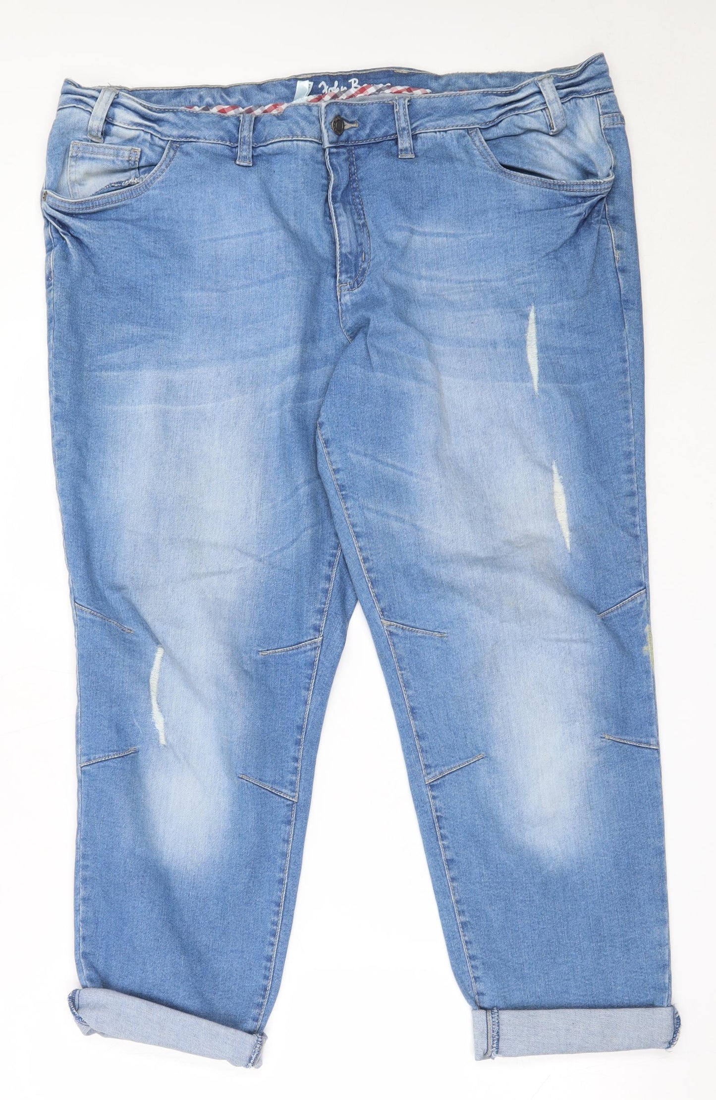 John Baner Womens Blue  Cotton Straight Jeans Size 24 L26 in Regular
