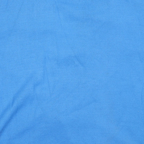 Florida Collection Womens Blue Round Neck  Acrylic Cardigan Jumper Size M