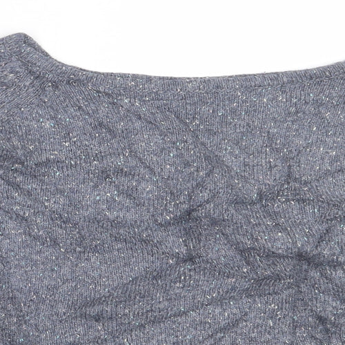 Marks and Spencer Womens Blue Round Neck  Acrylic Pullover Jumper Size 8