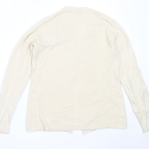Croft & Barrow Womens Beige V-Neck  Acrylic Cardigan Jumper Size M