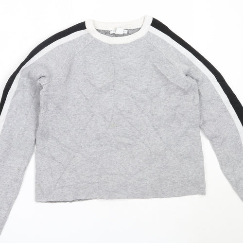 Primark Girls Grey Round Neck  Polyester Pullover Jumper Size 13-14 Years