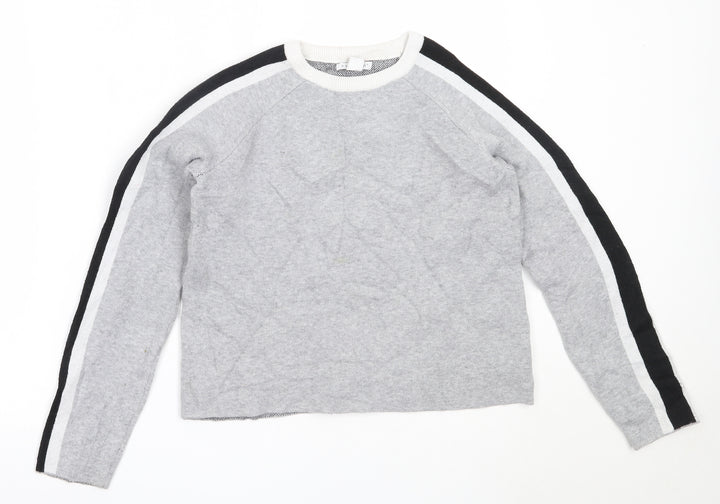 Primark Girls Grey Round Neck  Polyester Pullover Jumper Size 13-14 Years