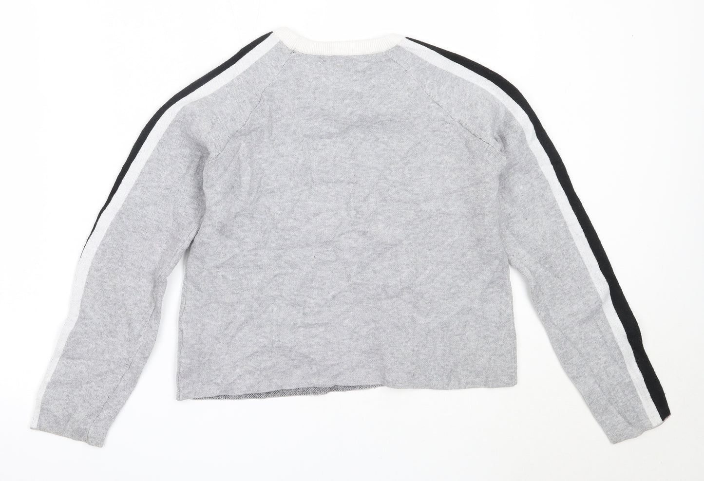 Primark Girls Grey Round Neck  Polyester Pullover Jumper Size 13-14 Years