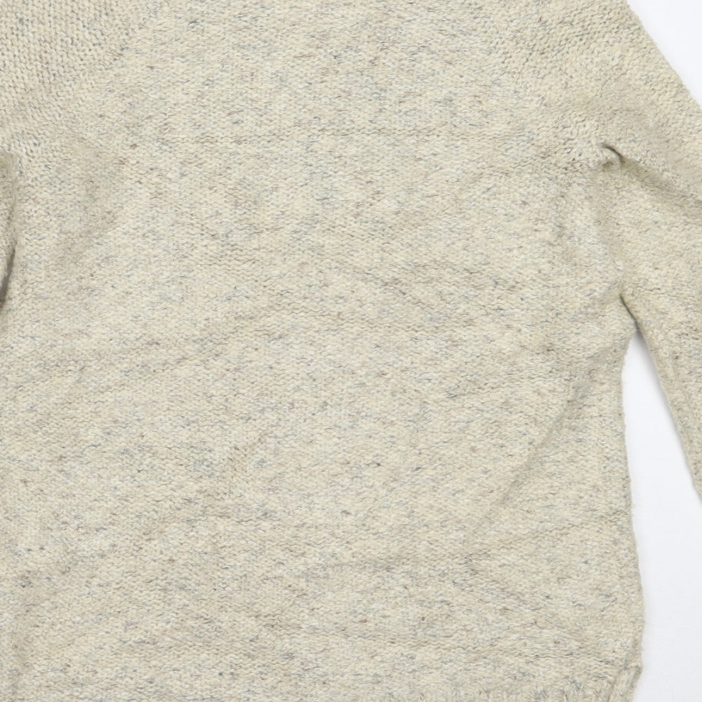 NEXT Womens Beige Roll Neck  Acrylic Pullover Jumper Size 8