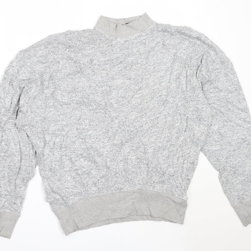 Topshop Womens Grey High Neck  Viscose Pullover Jumper Size 8