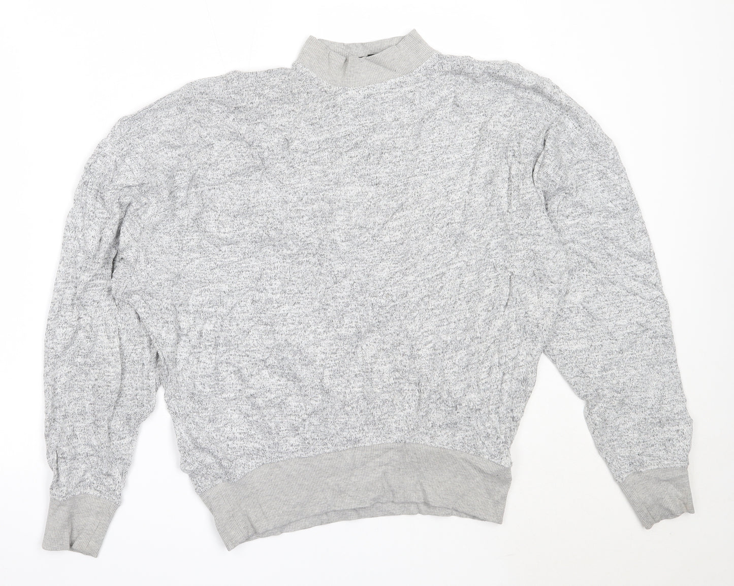 Topshop Womens Grey High Neck  Viscose Pullover Jumper Size 8