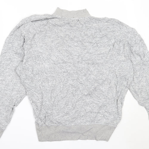 Topshop Womens Grey High Neck  Viscose Pullover Jumper Size 8
