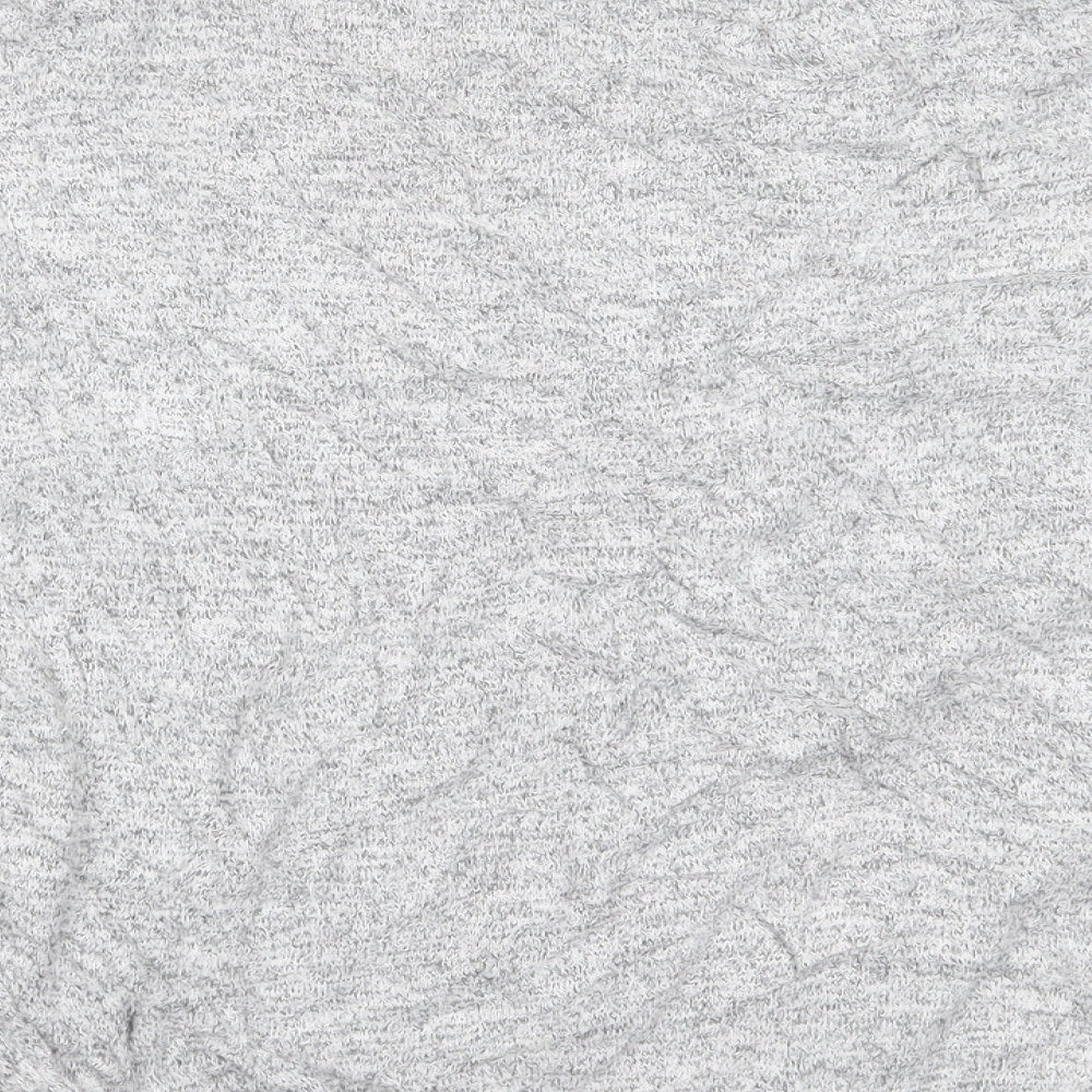 Topshop Womens Grey High Neck  Viscose Pullover Jumper Size 8