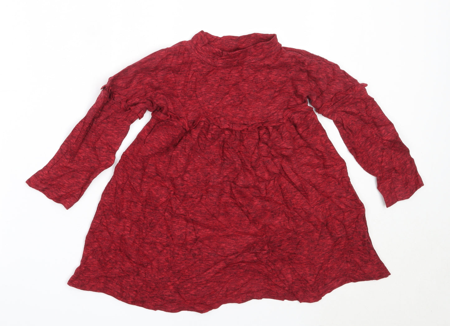 NEXT Girls Red  Cotton Fit & Flare  Size 2-3 Years  Round Neck