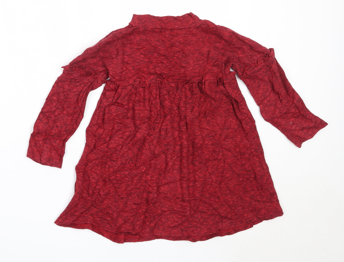 NEXT Girls Red  Cotton Fit & Flare  Size 2-3 Years  Round Neck