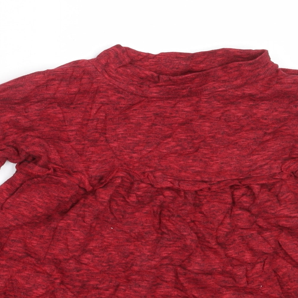NEXT Girls Red  Cotton Fit & Flare  Size 2-3 Years  Round Neck