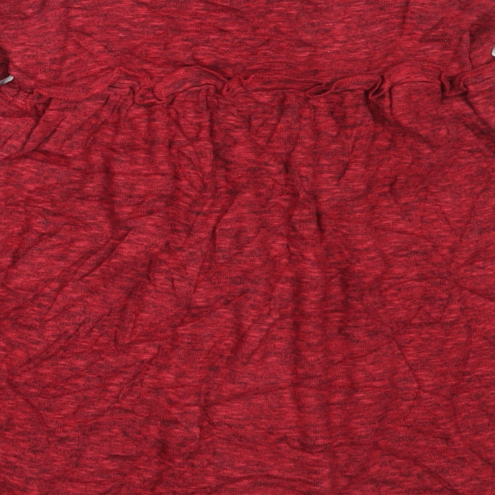 NEXT Girls Red  Cotton Fit & Flare  Size 2-3 Years  Round Neck