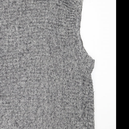 Yaya Woman Womens Grey Round Neck  Cotton Cardigan Jumper Size XL