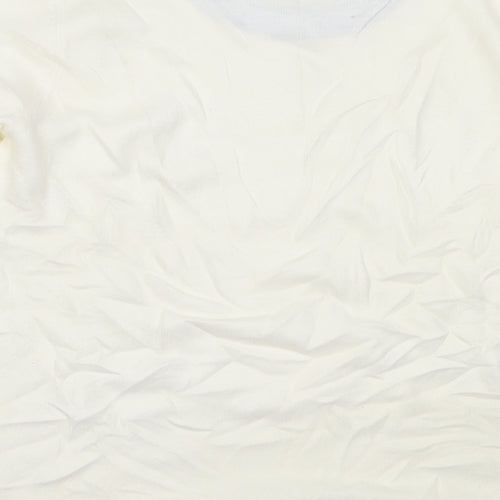 TIGI Womens Ivory Round Neck  Acrylic Pullover Jumper Size 18
