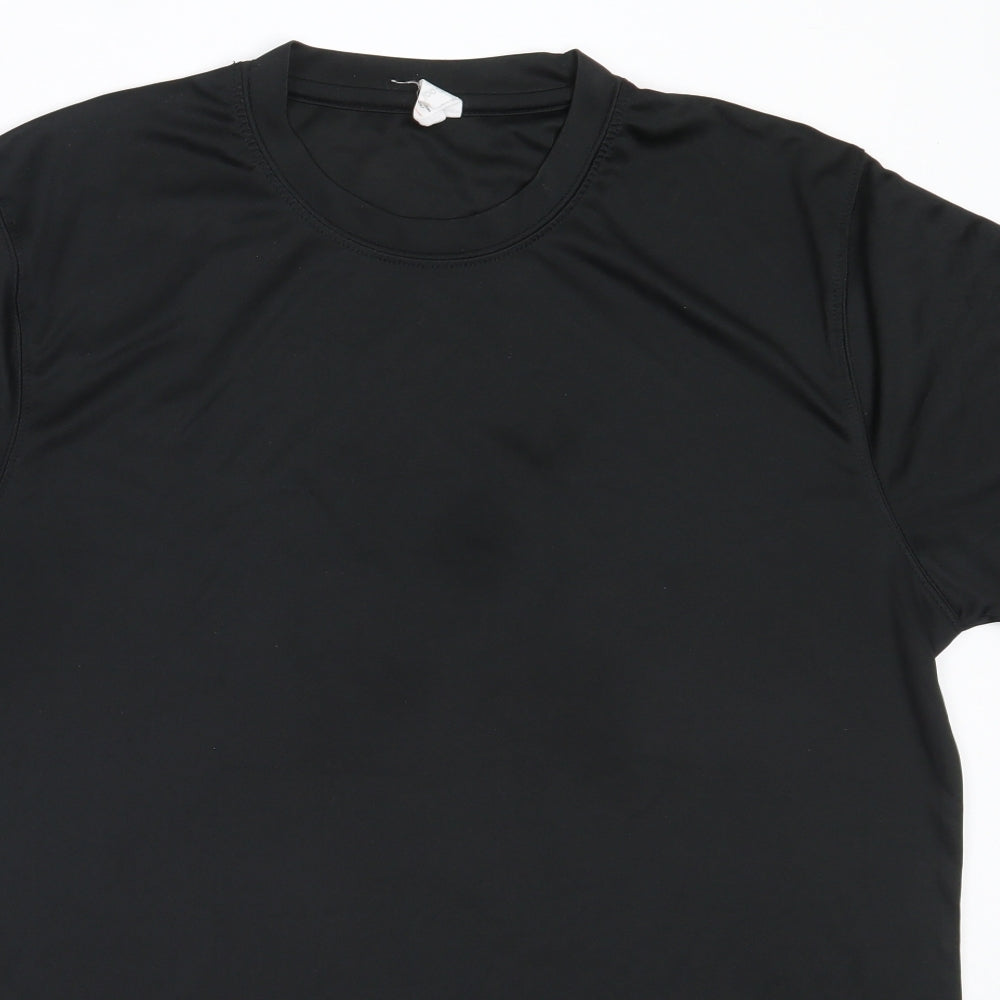 All We Do is Mens Black  Polyester  T-Shirt Size L Round Neck