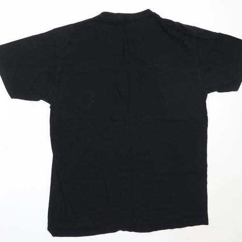 Billabong Mens Black  Cotton  T-Shirt Size L Round Neck