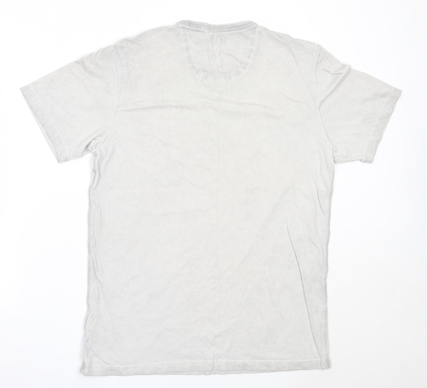 NEXT Mens Grey  Cotton  T-Shirt Size L Round Neck