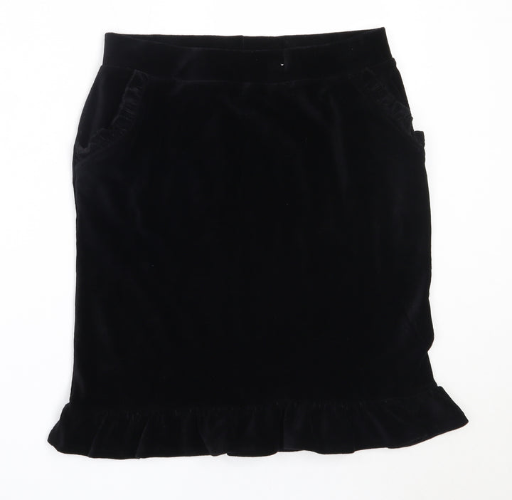TU Womens Black Cotton Straight & Pencil Skirt Size 10