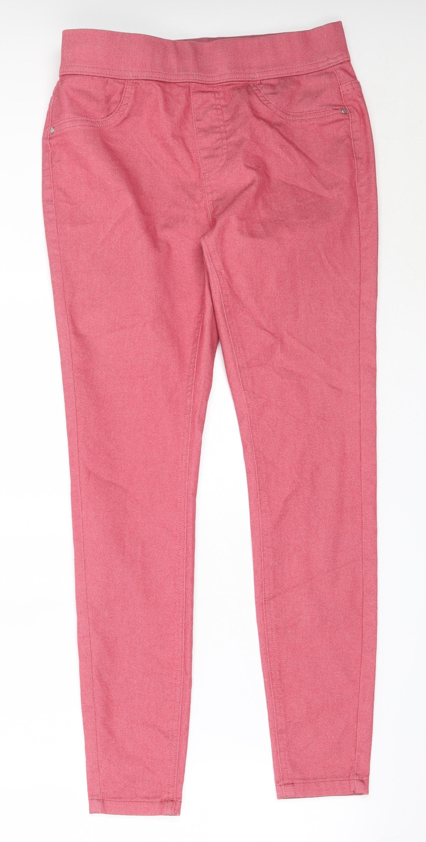 TU Womens Red  Cotton Jegging Jeans Size 10 L27.5 in Regular