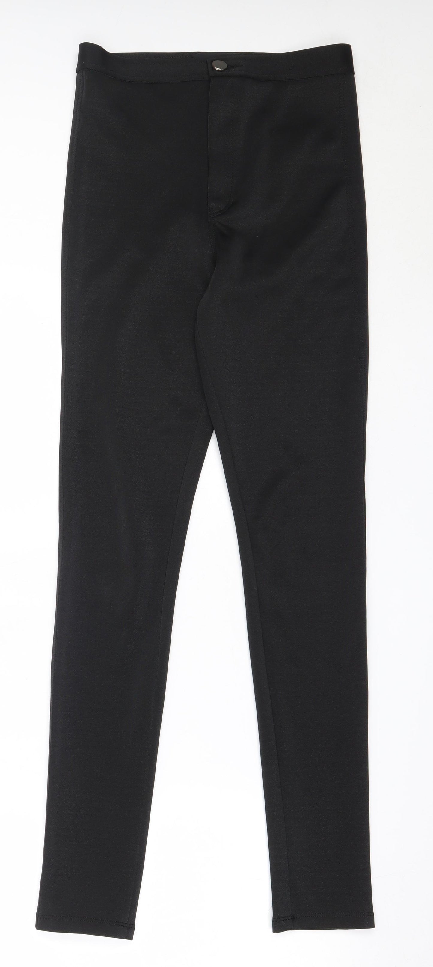 River Island Womens Black  Polyester Carrot Trousers Size 8 L30 in Regular